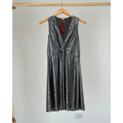 Imagen de Vestido cruzado cleo foyl brillo (7046)