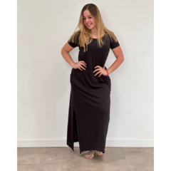 Vestido viscosa manga corta (7003) - ABAKA