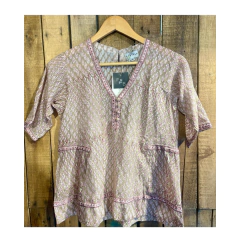 Tunica corta estampada Borneo (T850) - tienda online