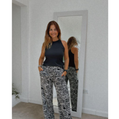 Pantalon estampado lino (6103) - ABAKA