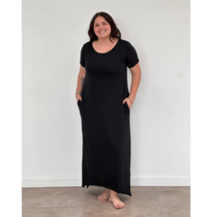 Vestido viscosa manga corta (7003)
