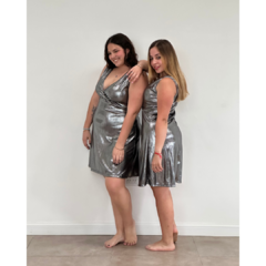 Vestido cruzado cleo foyl brillo (7046) en internet