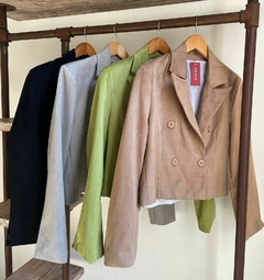 Blazer corto gamuzado (B210) - comprar online