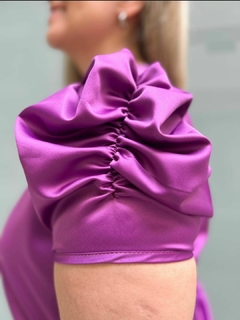 Imagen de Blusa de saten con mangas(3062)