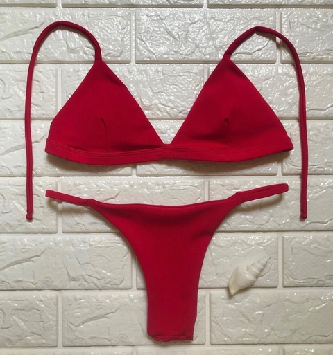 Aviador basic vermelho/calcinha fina