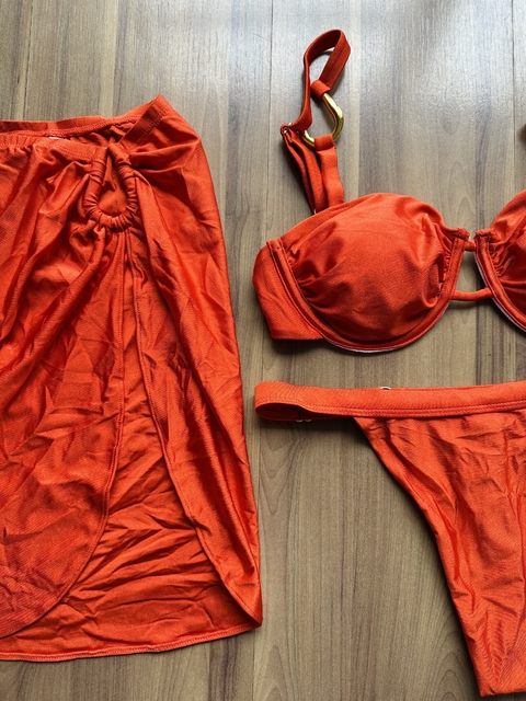 Kit 3 peças jessica laranja