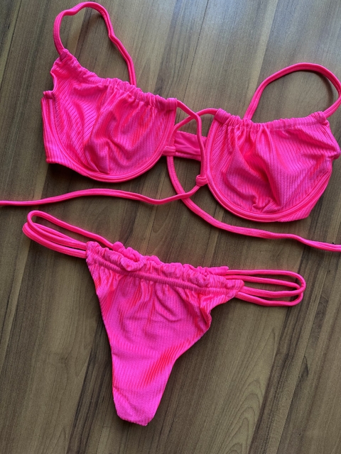 Meia taça gisele amarrações pink