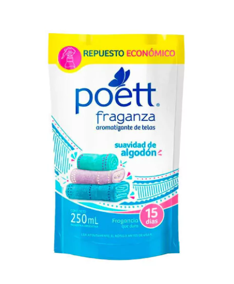 PERFUME PARA TELAS POETT SUAVIDAD DE ALGODON 250ML DP