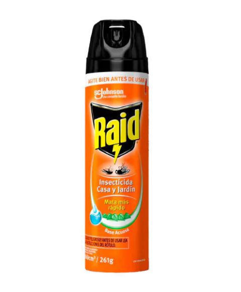 INSECTICIDA RAID CASA Y JARDIN B/ACUOSA 360ML
