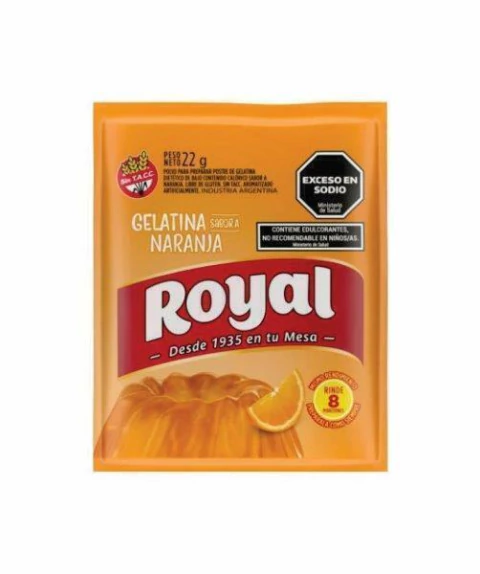 GELATINA ROYAL SOBRE NARANJA 22G