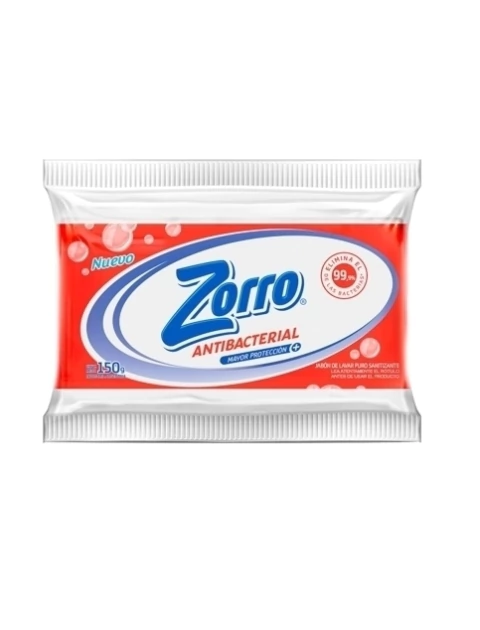 JABON DE LAVAR ZORRO ANTIBACTERIAL 150G