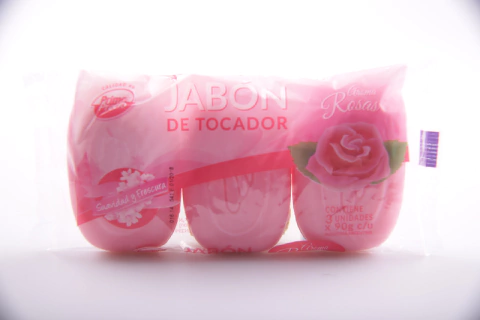 JABON TOCADOR PRIMER PRECIO ROSAS 3X90G