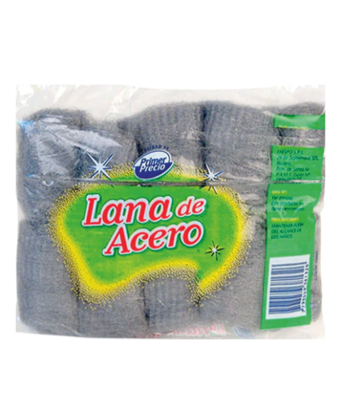 LANA DE ACERO PRIMER PRECIO 10 UNID