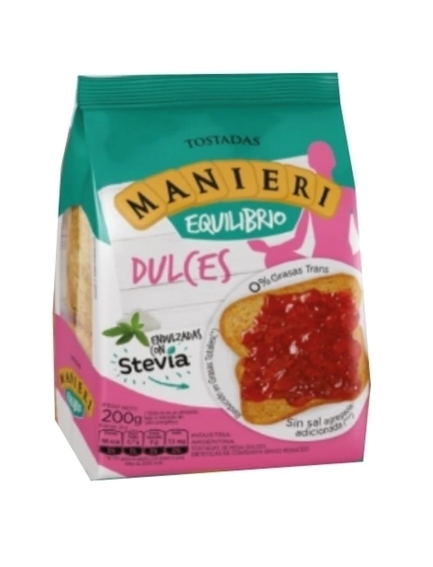 TOSTADAS MANIERI EQUILIBRIO DULCES 200G