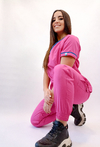 Pantalon cargo fucsia - comprar online