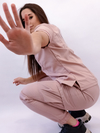 Pantalon Cargo rosa viejo