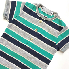 Body rayado con cartera verde - comprar online