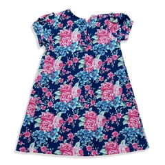 Vestido Camelias azul - comprar online