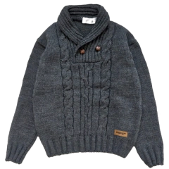 Sweater Smocking gris oscuro