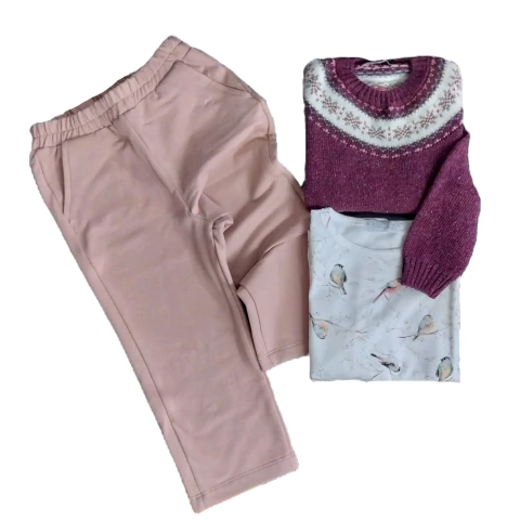 Conjunto Pajaritos Daisy Uva