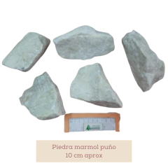 Piedra puño marmol blanco - Grande en internet
