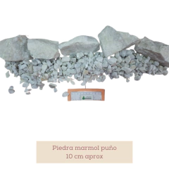 Piedra puño marmol blanco - Grande - Nuevo Vivero Hanasono