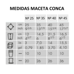 Maceta de plastico Conca - tienda online