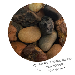 Piedra canto rodado de rio tradicional en bolson big bag en internet