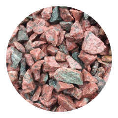 Piedra granza Granito Rojo Sierra chica bolsa por 25 kg
