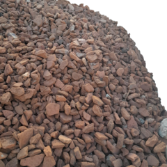 Piedra granza ceramica roja en bolson big bag en internet