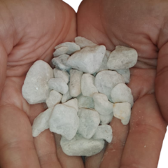 Piedra marmol semirolado Blanco en Bolson big bag en internet