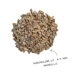 Piedra marmolina de 2,5 a 5 Mm. Bolsa de 3 Kg - tienda online