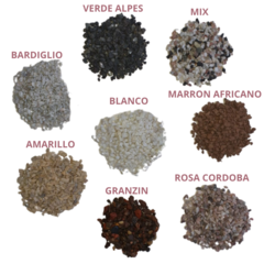 Piedra marmolina de 2,5 a 5 Mm. Bolsa de 25 Kg