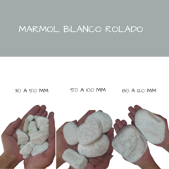 Piedra marmol rolado /redondeada blanco en internet