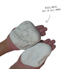 Piedra marmol rolado /redondeada blanco - comprar online