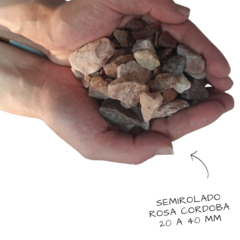 Piedra marmol semirolado Rosa cordoba