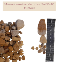 Piedra marmol semirolado amarillo en bolson Big bag - comprar online