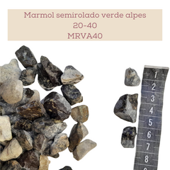Imagen de Piedra marmol semirolado verde alpes en bolson Big bag