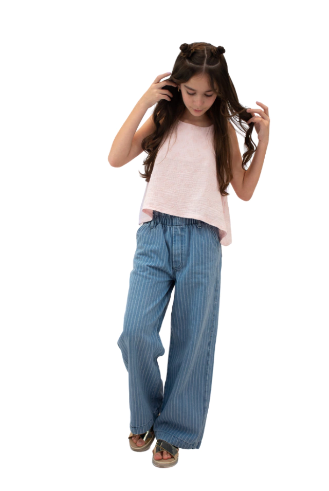 Jean Wide Leg Rayas