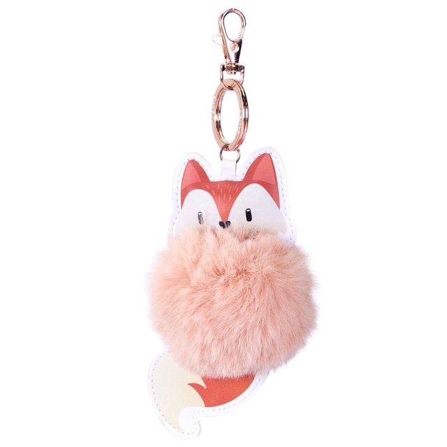 Chaveiro pompom raposa