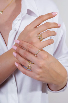 950 Sterling Silver Gradual Ring gold or rhodium plated - Lily Silvestre - Joias personalizadas e exclusivas
