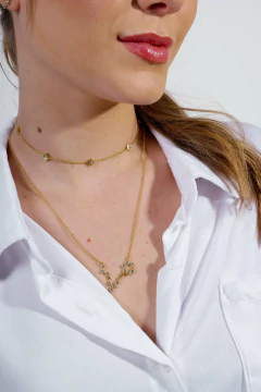 Colar de Peixes em ouro 18K com Safiras brancas ou Brilhantes - Lily Silvestre - Joias personalizadas e exclusivas