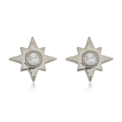 Sterling silver tiny star earrings gold or rhodium plated