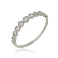 Anillo gradual en oro con Zafiros blancos o Brillantes - comprar online