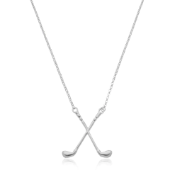 18K Gold golf clubs necklace - buy online