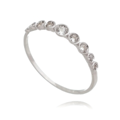 18K Gold Gradual Ring with white Sapphires (lighter version) - buy online