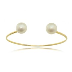 Pulsera 2 perlas blancas