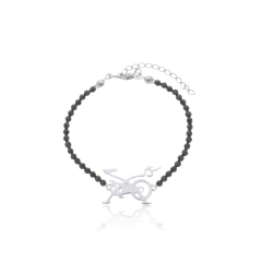 Pulsera de espinelas naturales y bicicleta de spinning en plata con baño de oro o rodio - comprar online
