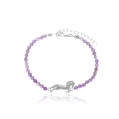 18K Gold horse natural amethysts bracelet on internet