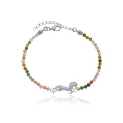 18K Gold horse natural tourmaline bracelet on internet